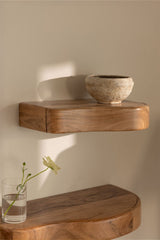 Étagère murale en bois d'acacia Nireimi 40 cm