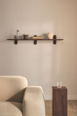 Étagère VELETA Brun Acacia foncé 130 cm 1 Étagère