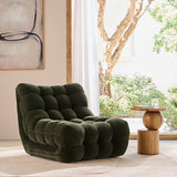 Fauteuil capitonné JUD — Velours
