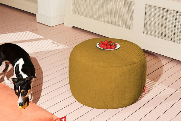 Pouf Point large - sherpa — ecru