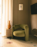 Fauteuil Jelte vert olive