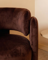Fauteuil Jelte marron chocolat