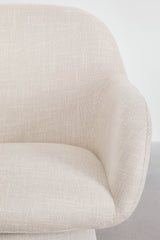 Fauteuil Erica Beige crème - vue de côté