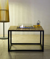 Table basse Fire — Carrée avec orifice et brasier