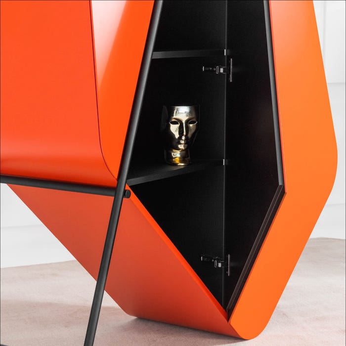 Cabinet Hidalgo — Blood orange/black
