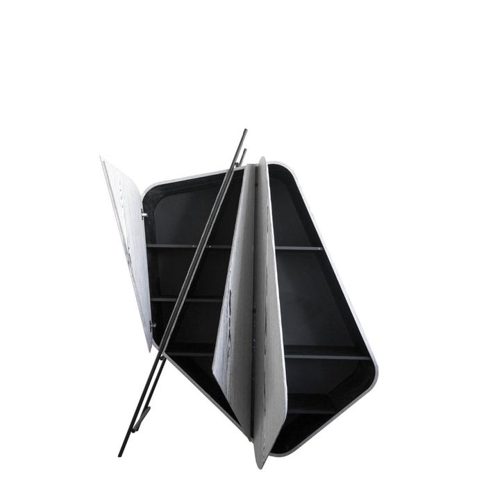 Cabinet Hidalgo — White, black/black