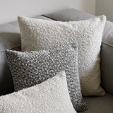 Housse de coussin PIETRO ivoire et noir 40x40