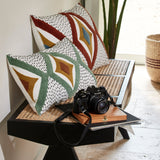Housse de coussin ZAYI — Ivoire et terracotta