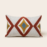 Housse de coussin ZAYI — Ivoire et terracotta