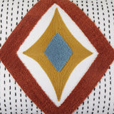 Housse de coussin ZAYI — Ivoire et terracotta