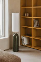 Lampadaire Macarena céramique et lin cannelle terracotta Sklum - vue principale
