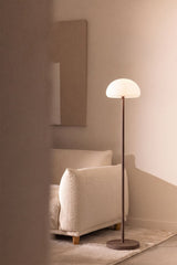 Lampadaire LED sans fil en fer Zeliro Marron Chocolat