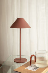 Lampe de table LED sans fil en fer Nebida Terracota