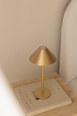 Lampe de table LED sans fil en fer Nebida Doré