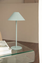 Lampe de table LED sans fil en fer Nebida Céladon