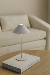 Lampe de table LED sans fil en fer Nebida Blanc