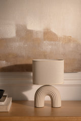 Lampe de table SOLIVA Beige Crème ambiance