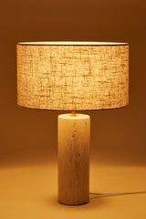 Lampe de table en travertin Bolgar - Beige Lin, vue 3