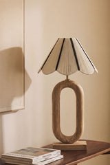 Lampe de table TIBERIA - Irais Blanc-noir Ø35cm