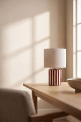 Lampe de table Araminta - Beige Tapioca Rouge Vin