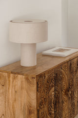 Lampe Pianela lin beige crème