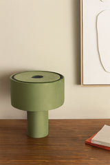 Lampe Pianela velours vert flore