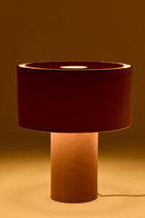 Lampe Pianela velours rose quartz