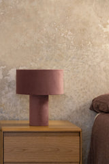 Lampe Pianela velours rose quartz