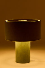 Lampe Pianela velours vert flore