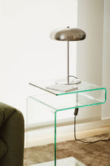 Lampe de table HILMA gris chromé