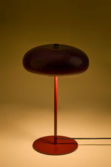 Lampe de table HILMA rouge vin