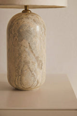 Lampe Yalvira marbre beige panther