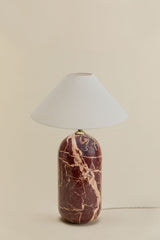 Lampe Yalvira marbre rouge cherry gold