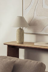 Lampe Yalvira travertin
