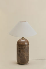 Lampe Yalvira marbre brun emperador