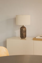 Lampe Yalvira marbre brun emperador