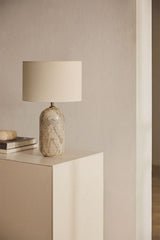 Lampe Yalvira marbre beige panther