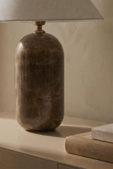 Lampe Yalvira marbre brun emperador
