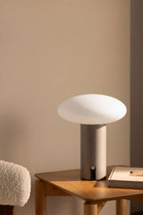 Lampe de table LED sans fil en fer Zosima Moka Brown