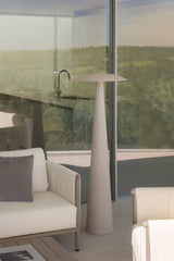 Lampadaire d'extérieur LED sans fil Irune en fer - Tapioca Beige - vue principale