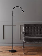 Lampadaire LEDRO — H101,5-124 cm noir mat
