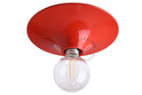 Applique plafonnier rond rouge Space Age aluminium laqué Zangra Ø26 cm - vue principale