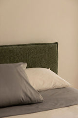 Lit coffre Lorea chenille vert sauge 160 x 200 cm