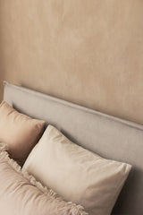 Lit coffre Lorea chenille blanc cassé 150 x 190 cm