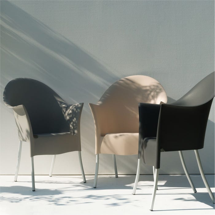 Chaise Lord yo — Light grey, aluminum