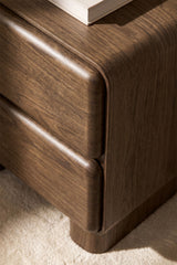 Pack de 2 tables de chevet Sheila - Marron Noyer Foncé - vue angle