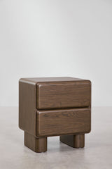 Pack de 2 tables de chevet Sheila - Marron Noyer Foncé - detail