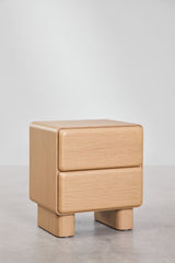 Pack de 2 tables de chevet Sheila - Marron Chêne - detail