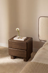 Pack de 2 tables de chevet Sheila - Marron Noyer Foncé - packshot
