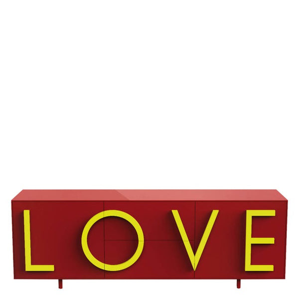 Cabinet Love large — Red, fluorescent yellow